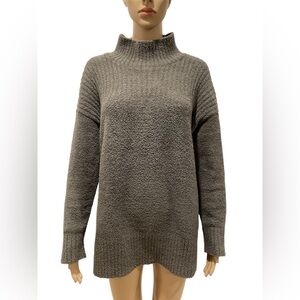 Barefoot Dreams Taupe Gray Cowl Neck Sweater
